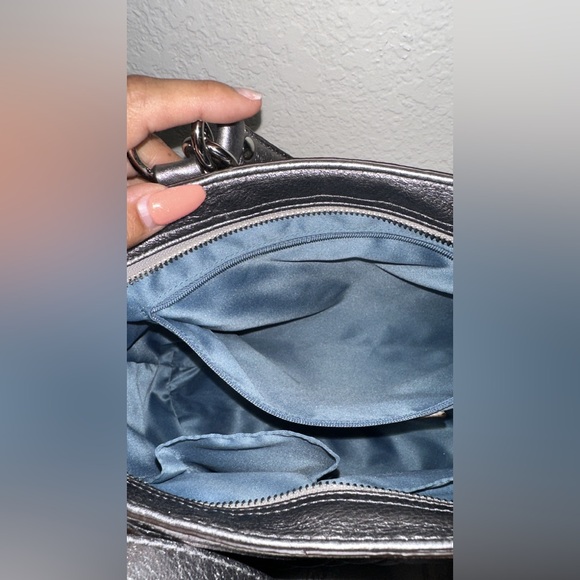 Coach Poppy Quilted Leather Shopper Tote w/Gunmetal Silver - Picture 8 of 10